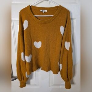 Madewell Women's Oversized Heart Sweater Size Small